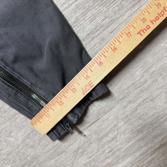 ATHLETA Pants Jogger Zipper Ankle Moto Style Size 0 Gray Drawstring - Picture 7 of 9